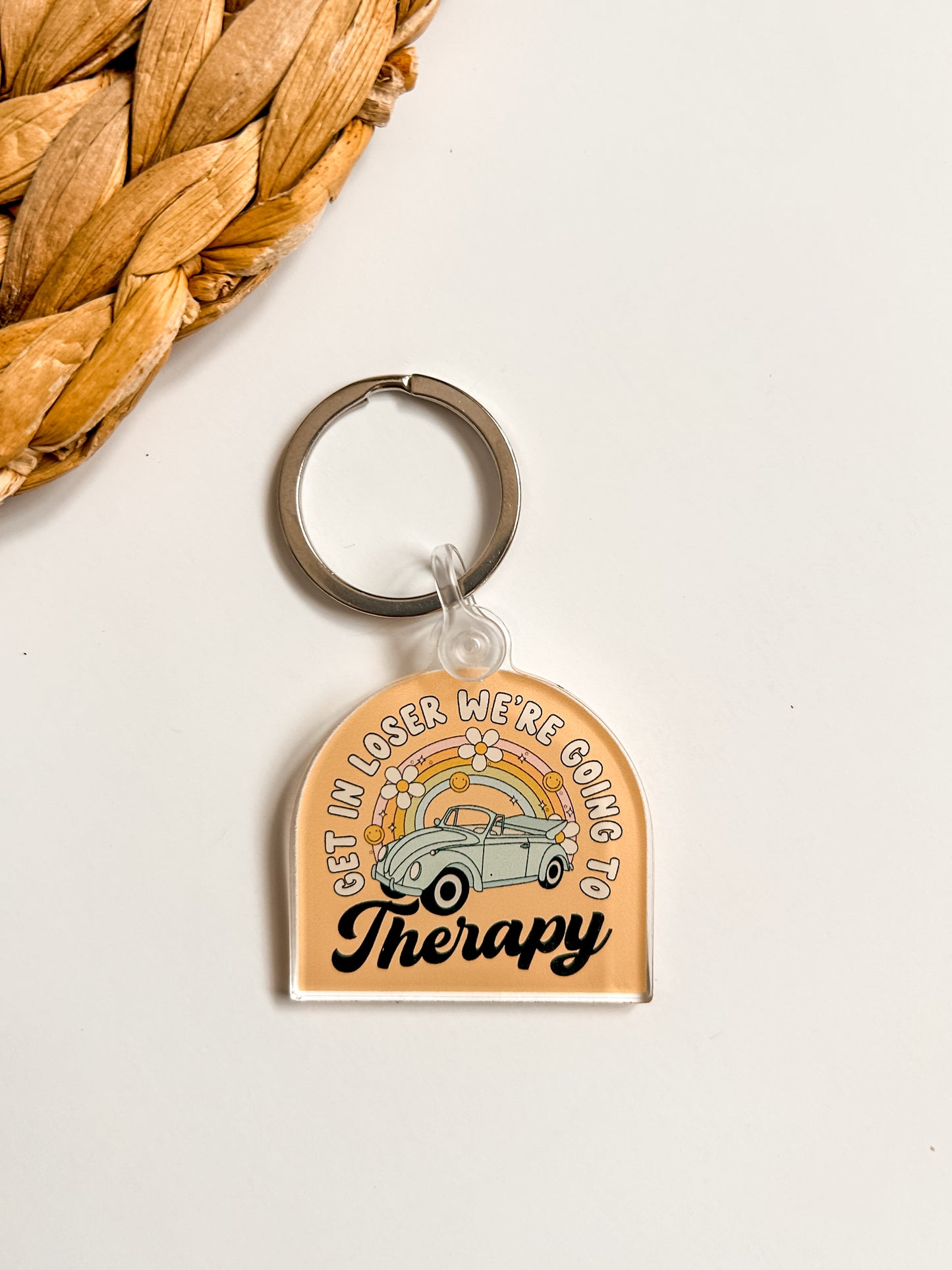 Get In Loser We're Going To Therapy Keychain