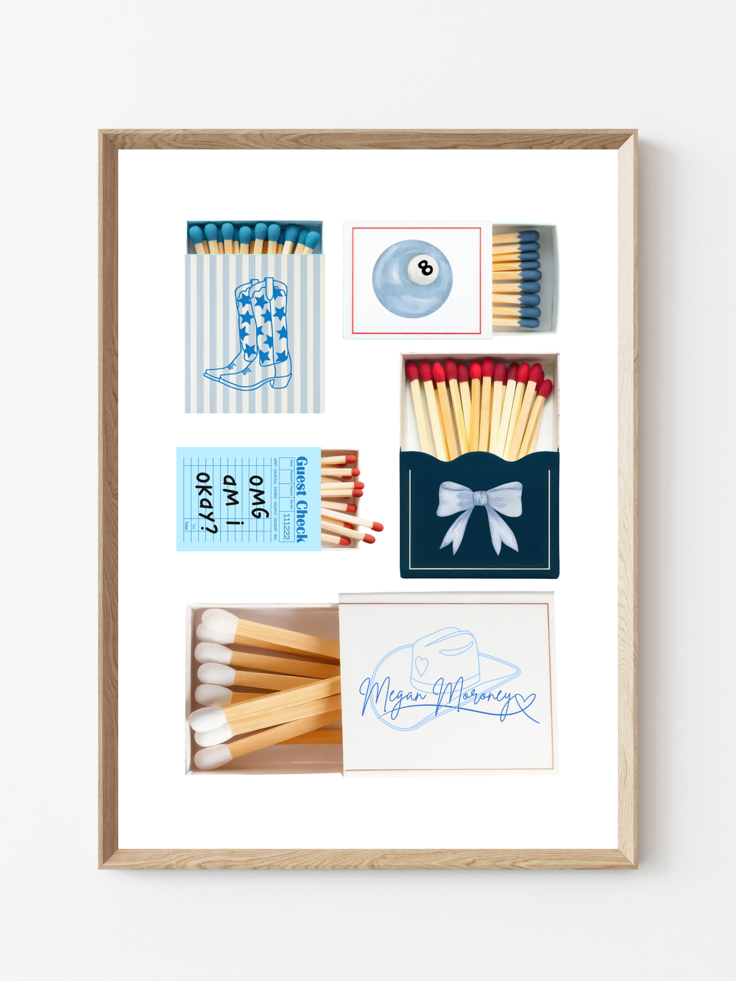 Emo Cowgirl Matchbox Art Print