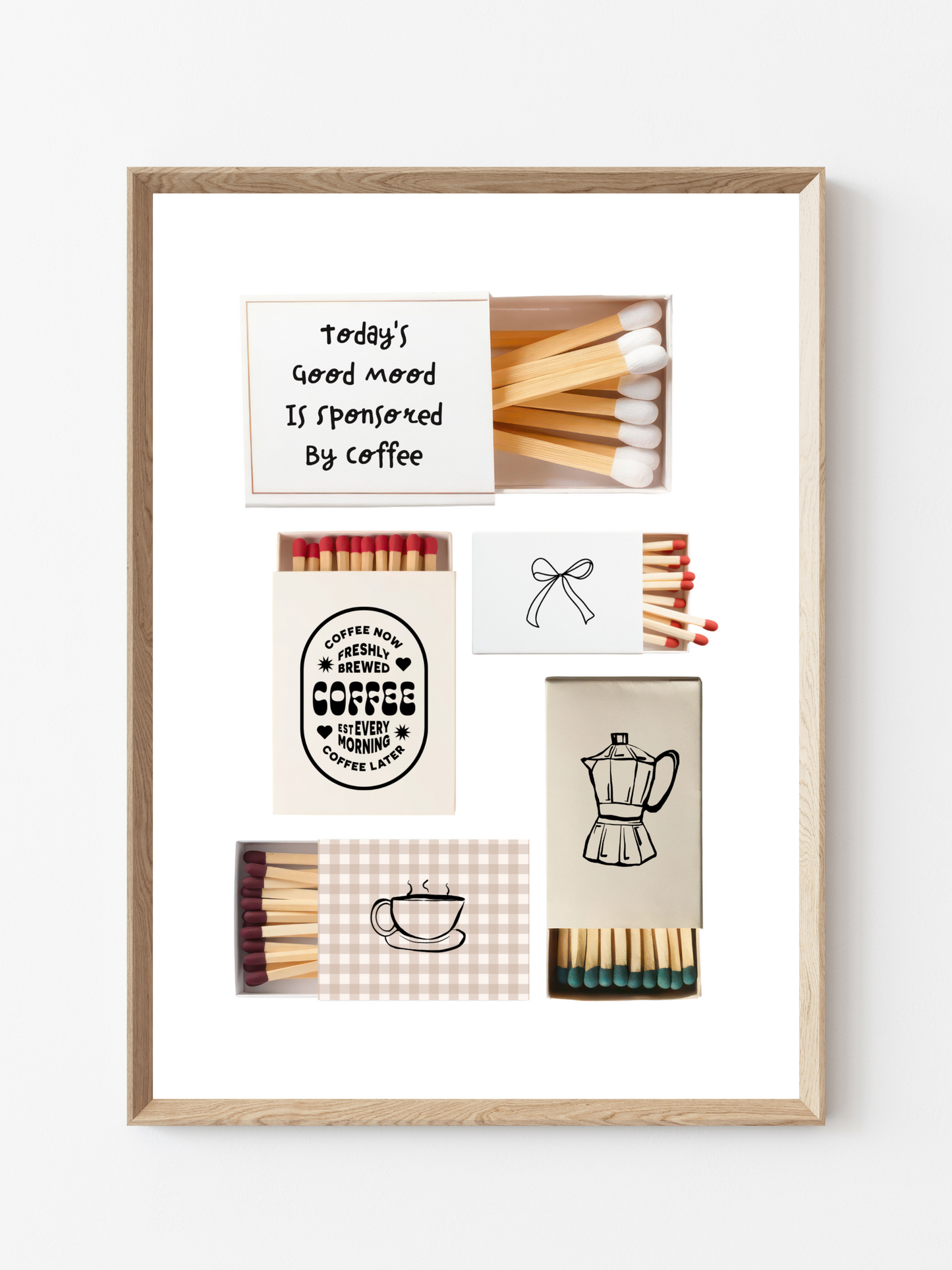 Cozy Coffee Matchbox Art Print