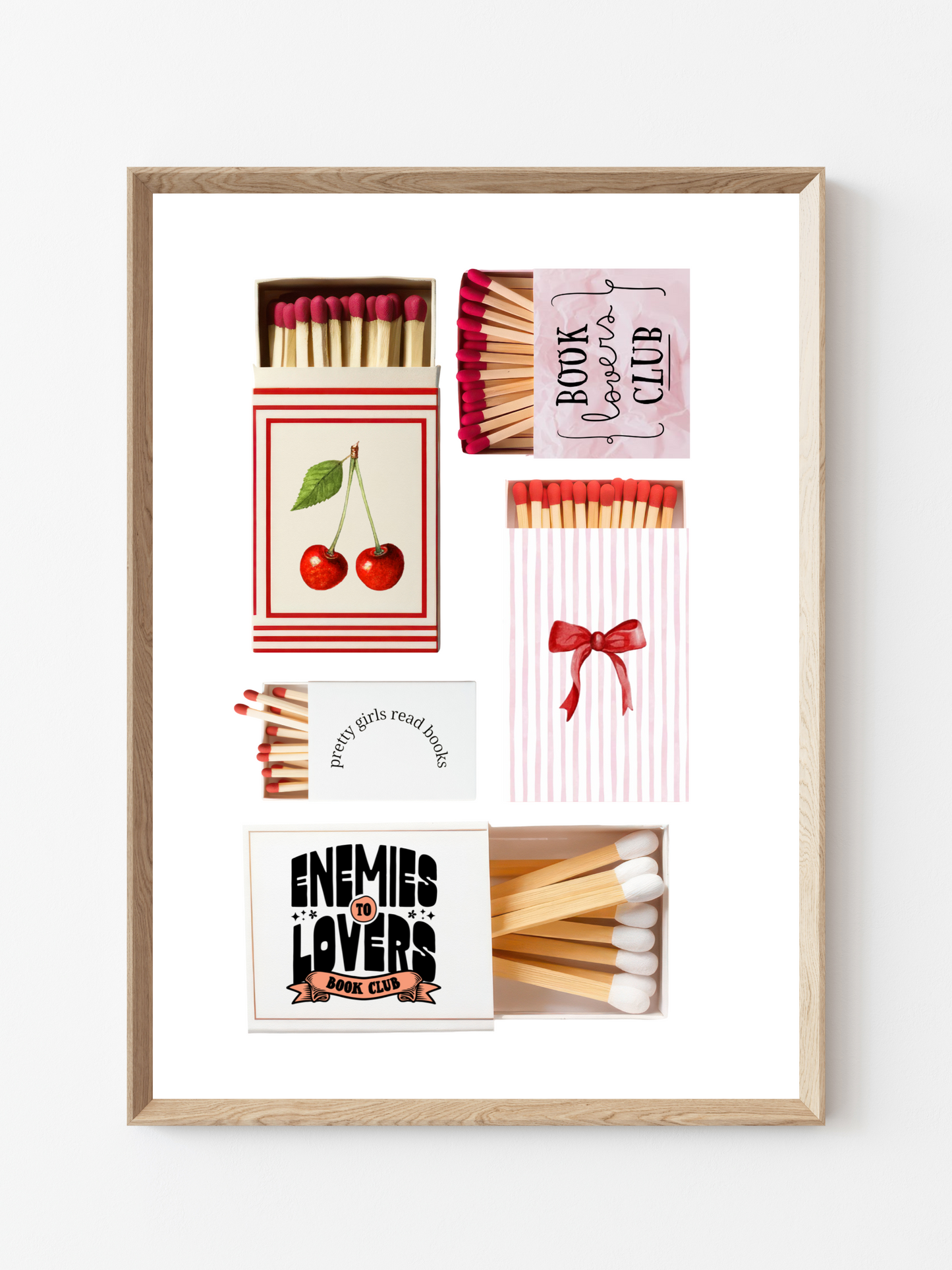 Bookish Matchbox Art Print