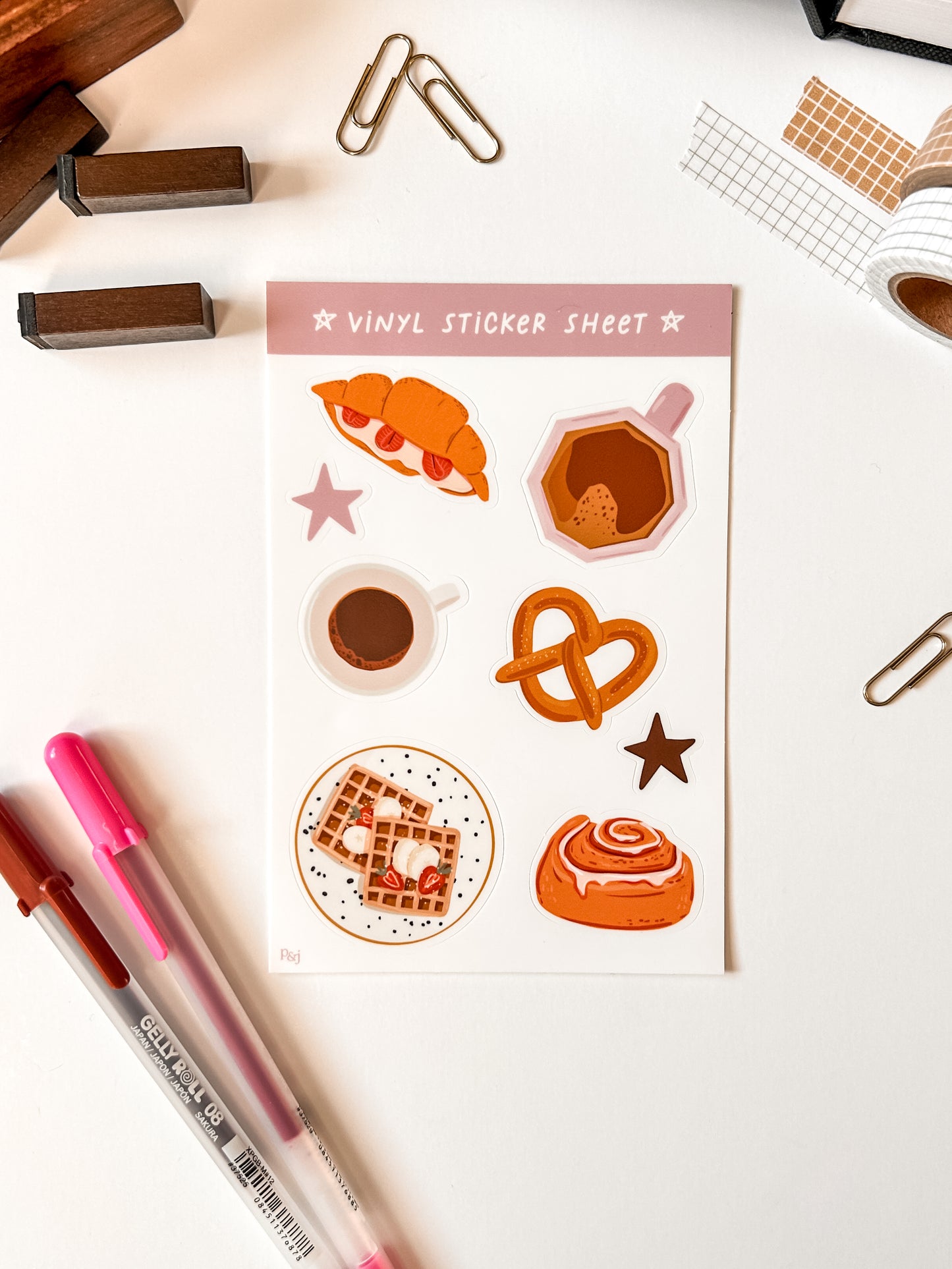 Breakfast Lover Vinyl Sticker Sheet