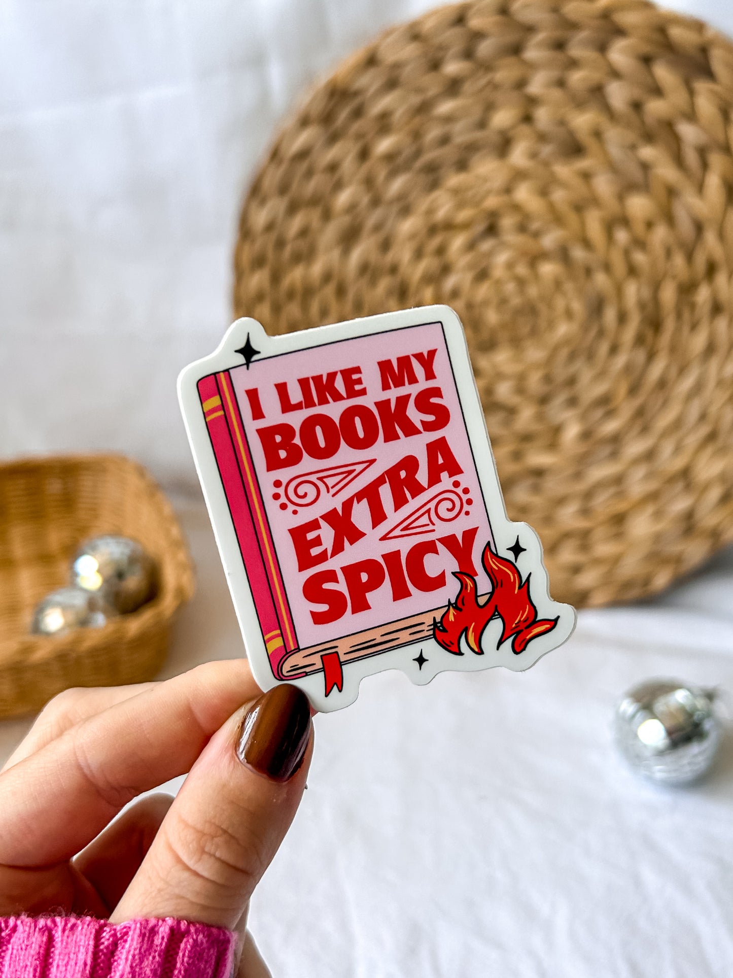 I Like My Books Extra Spicy Vinyl Sticker