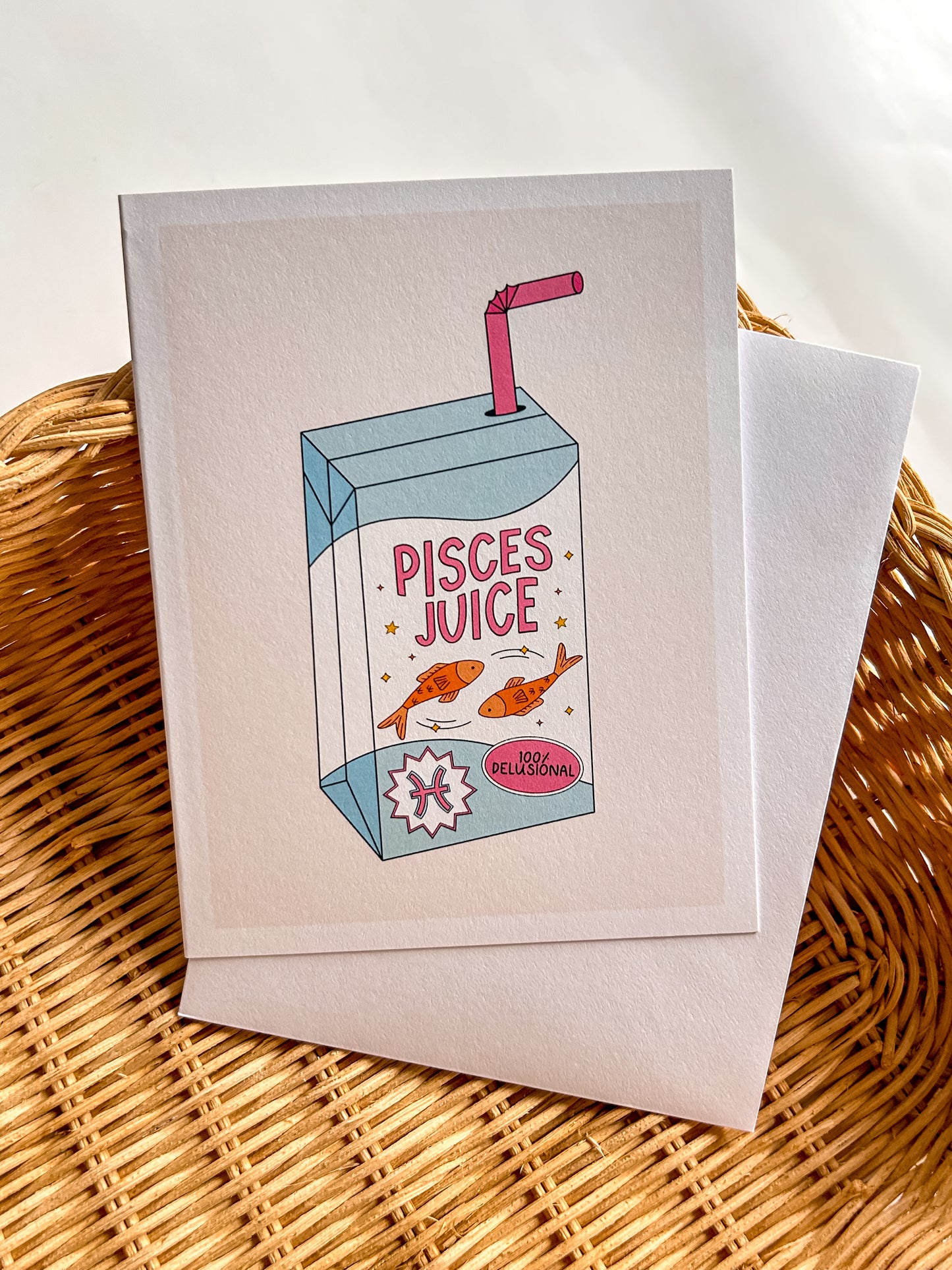 Pisces Juice Greeting Card