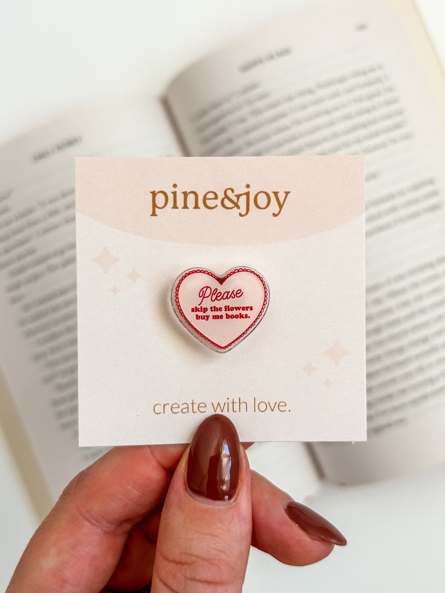 Skip Flowers Buy Books Pin