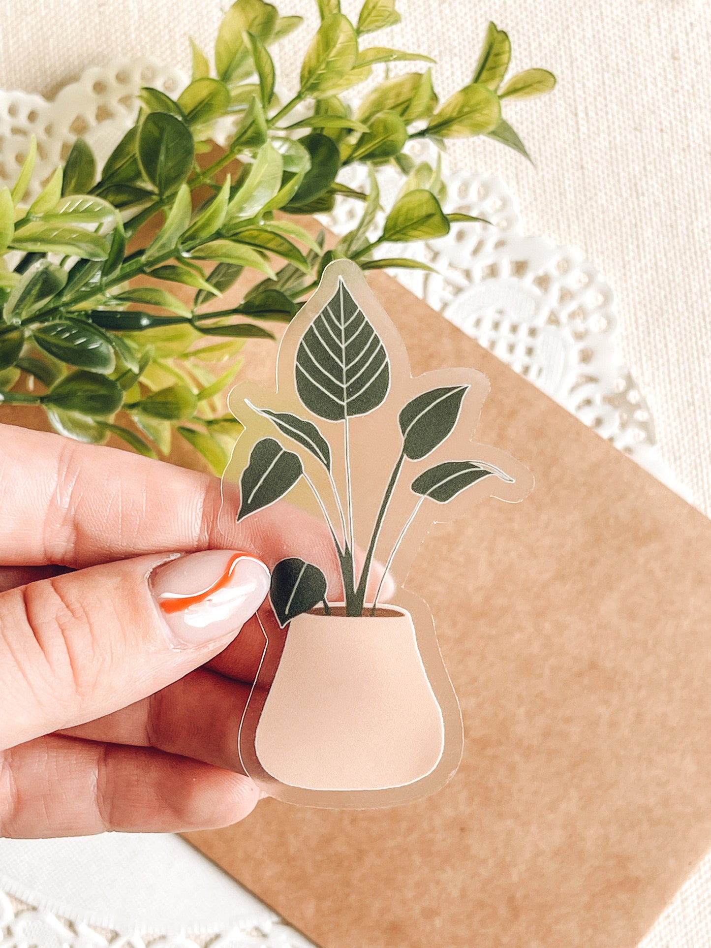 Plant Clear Sticker