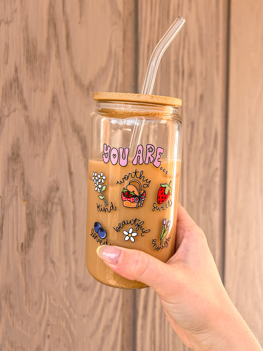 You Are Enough Glass Cup