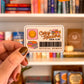 Cozy Reader Library Card Vinyl Sticker