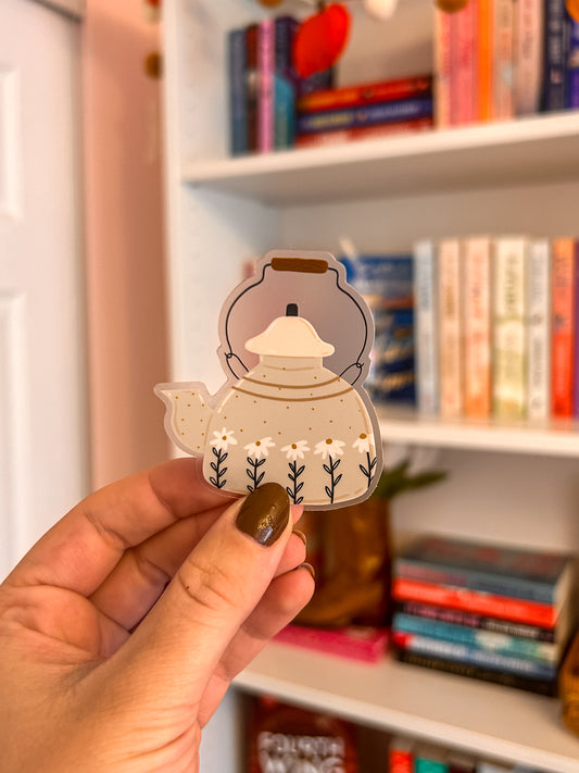 Autumn Teapot Vinyl Sticker