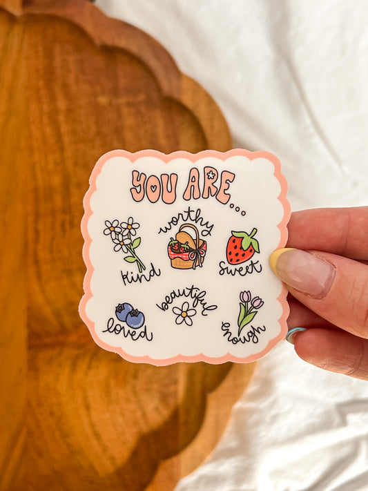 You Are Enough Vinyl Sticker