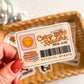 Cozy Reader Library Card Vinyl Sticker